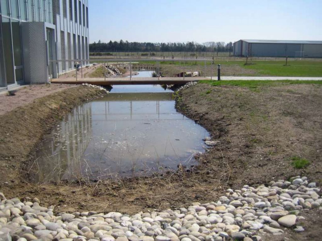 Travaux d'aménagement d'un bassin d'orage à haguenau