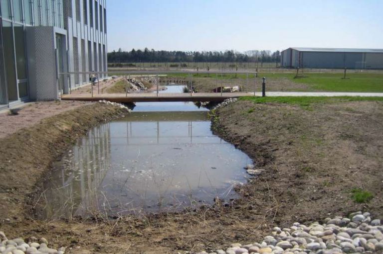 Travaux d'aménagement d'un bassin d'orage à haguenau