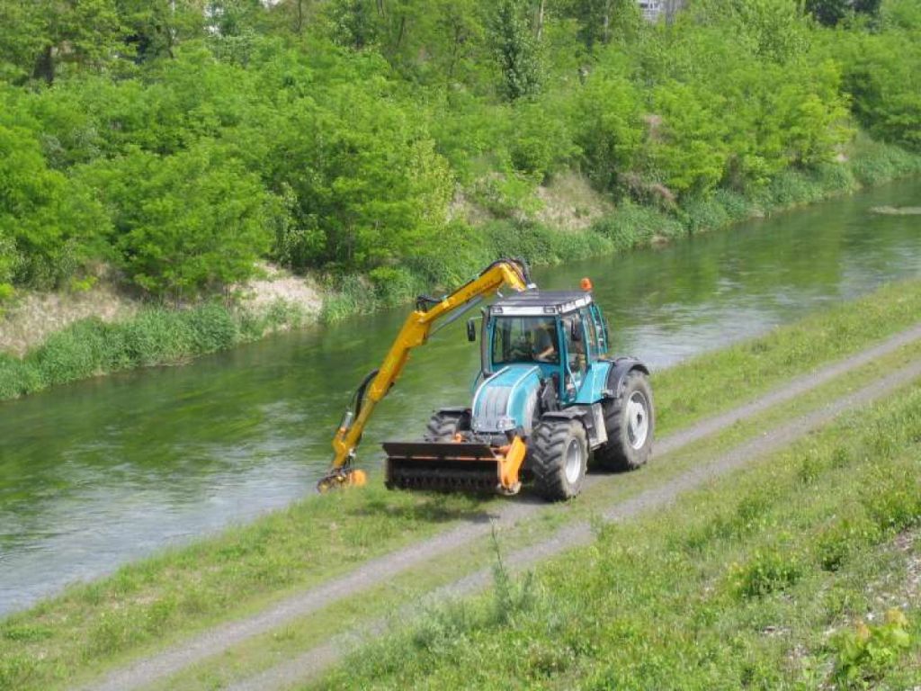 Travaux d'entretien des espaces attenant au Rhin dans les biefs de Gerstheim et Strasbourg.