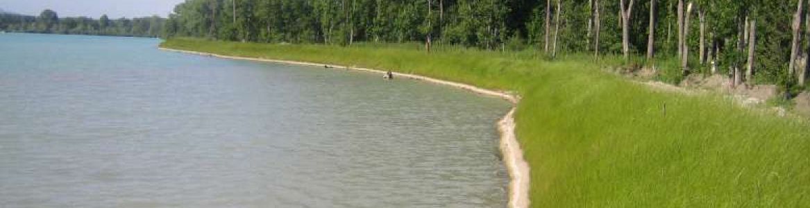 Protection de berges dans une gravière