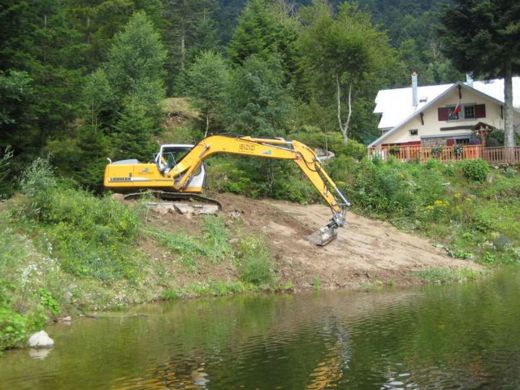 Réaménagement des berges du Lac du Neuweiher.